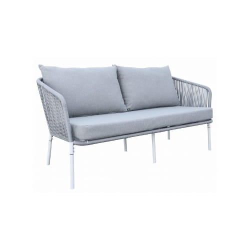 Zestaw wypoczynkowy Linea – sofa i fotele, kolor jasnoszary
